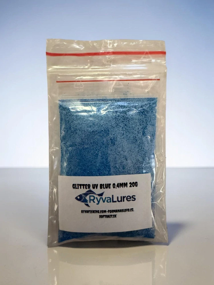 RyvaLures Glitr UV Blue 0,4 mm (20 g)