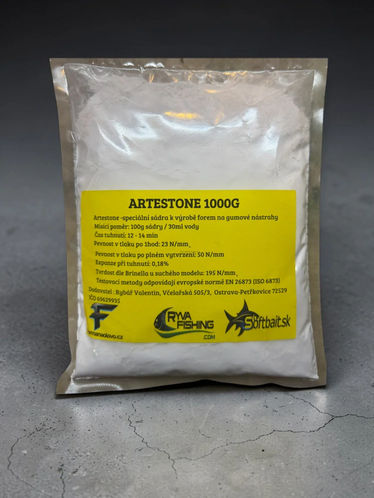 Artestone 3kg - prášek k výrobě forem na gumové nástrahy