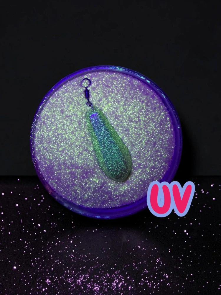 Gumová barva na jigové hlavičky 3v1 – Pearl Gold Yellow / Fluo Yellow Glitter