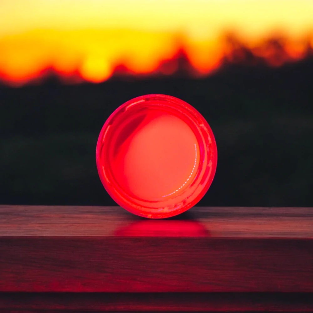 RYVALURES PLASTISOL COLOR FLUO UV JAPANESE RED 30ML.