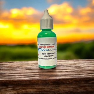 RYVALURES-SOFTBAIT PAINT UV LIME GREEN 30ML.